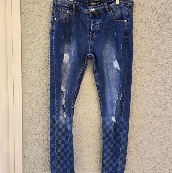 PHILIPP PLEIN Illegal Fight Club Straight Cut Jeans